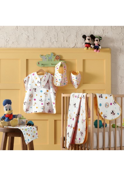 Linens Disney Mickey Baby Pamuk Lisanslı Müslin Panço