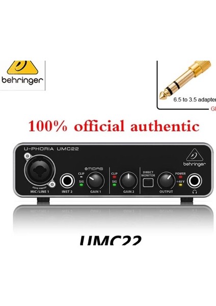 Behringer UMC22/UM2 Ses Arabirimi Ses Kartı Kulaklık Amplifikatör