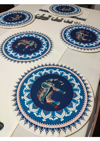 Etnik Fil Desenli Runner 2'li Supla Set fiyatları