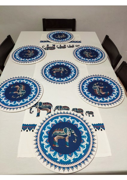 Etnik Fil Desenli Runner 2'li Supla Set fırsatları