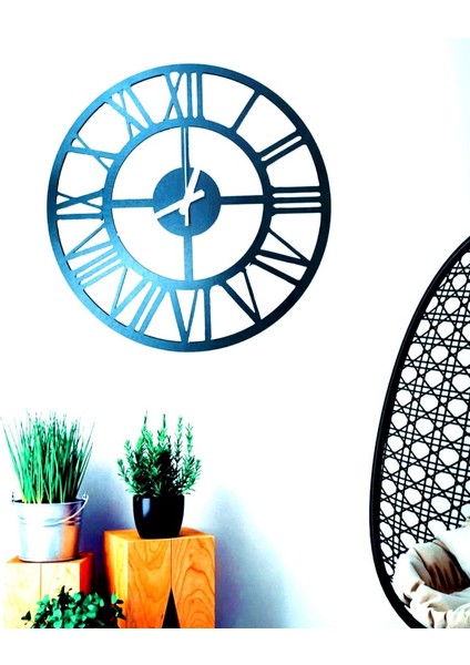Italy Desing Dekoratif Lazer Kesim Desenli Ahşap Duvar Saati