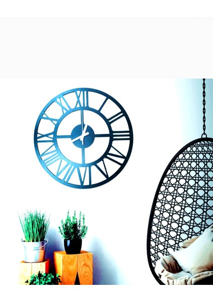 Italy Desing Dekoratif Lazer Kesim Desenli Ahşap Duvar Saati