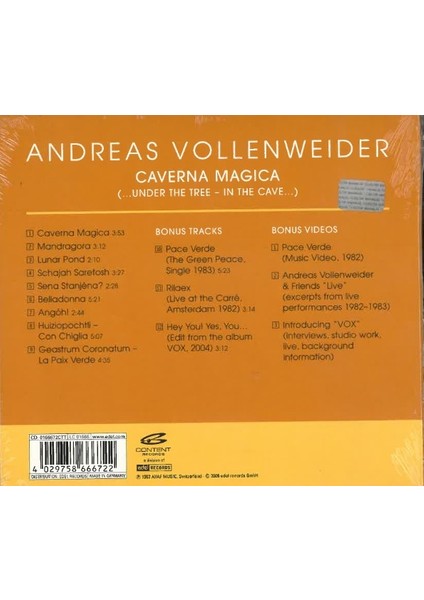 Andreas Vollenweıder 'caverna Magıca'