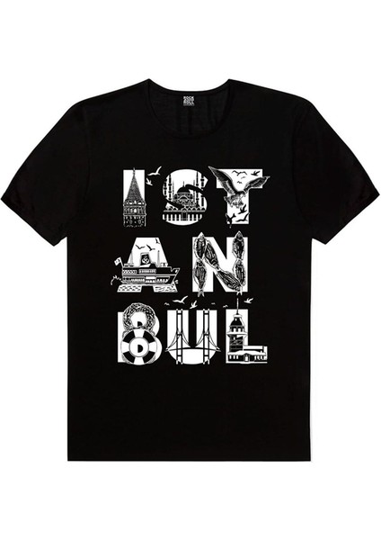 Istanbul Bisiklet Beyaz, Türkiye Ay Yıldız Beyaz, Istanbul Harfler Siyah Erkek 3'lü Eko Paket T-Shirt fırsatları