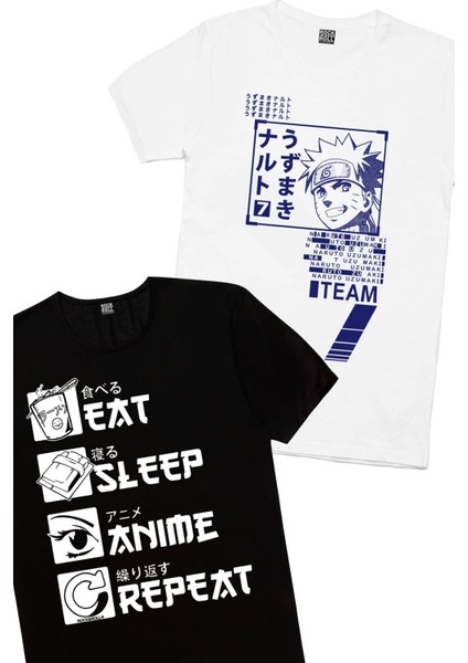 Hep Anime, Naruto Yazılar Kadın 2'li Eko Paket T-Shirt