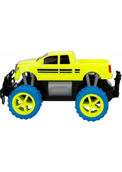 1:18 Uzaktan Kumandalı Neon Jumbo Weels USB Şarjlı Araba 26 cm - Sarı Pickup