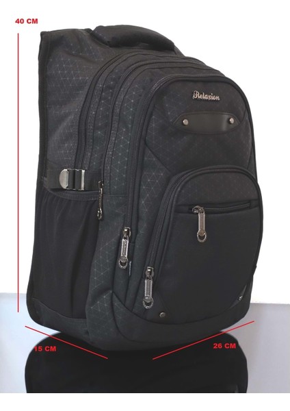 2225 Yarasa Sırt Çantası - NKT00162-SIYAH Baskıl-Tek Ebat modelleri