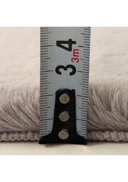 Rex Tavşanı Dekoratif Yuvarlak Post Halı Gri (Tüy Yüksekliği 22 Mm) fırsatları
