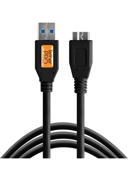 CU5404-BLK Tetherpro USB 3.0 Male Type-A To USB 3.0 Micro-B Cable 30 cm