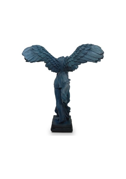 Dekoratif Antik Nike Heykeli Mavi (38X29CM) fiyatları