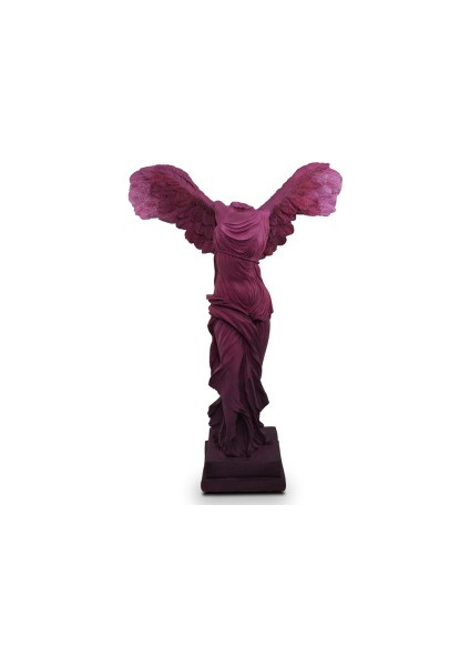 Dekoratif Antik Nike Heykeli Fuşya (38X29CM)