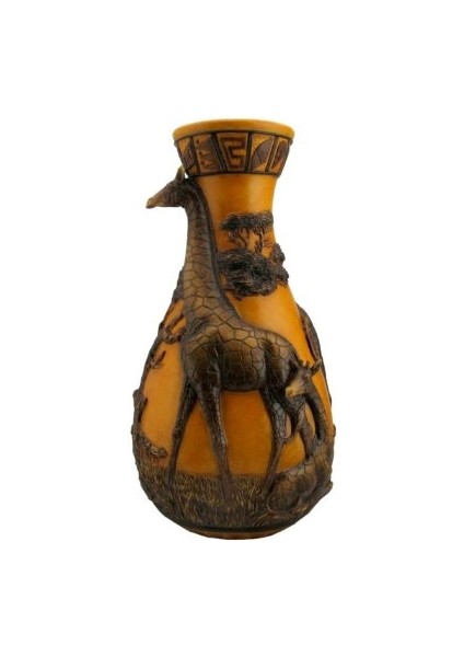 Dekoratif Zürafa Figürlü Uzun Vazo (43X22CM)