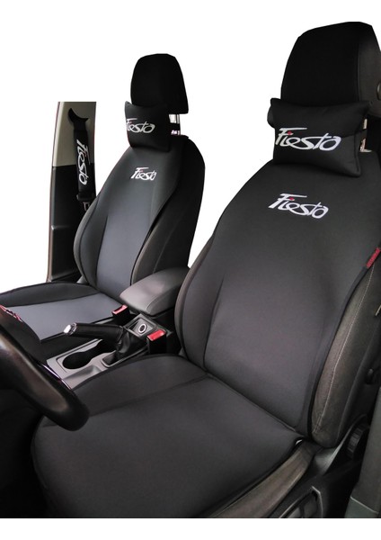 Ford Fiesta Nakışlı Ön İkili Oto Koltuk Kılıfı