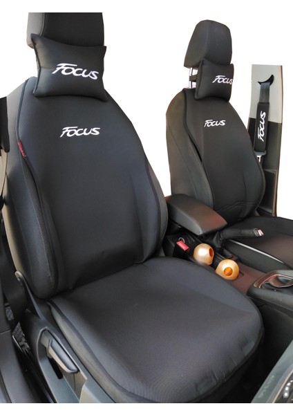 Ford Focus Nakışlı Ön İkili Oto Koltuk Kılıfı
