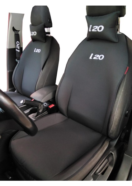 Hyundai I20 Nakışlı Ön İkili Oto Koltuk Kılıfı