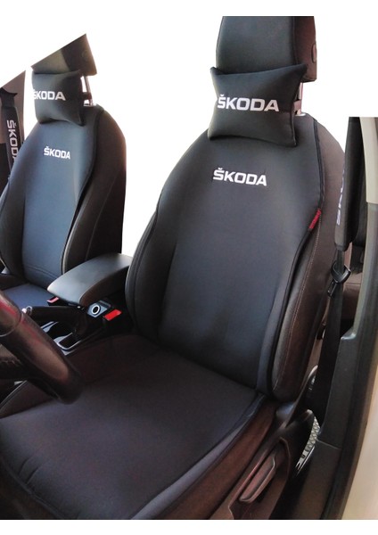 Skoda Nakışlı Ön İkili Oto Koltuk Kılıfı