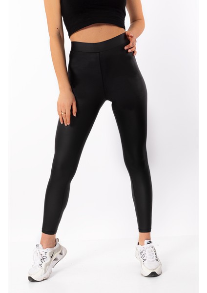 Deri Görünümlü Tayt modelleri