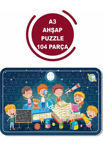 Uzayı Inceliyoruz A3 104 Parça Puzzle, Oyuncak, Yapboz