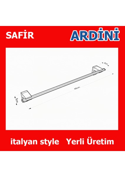 Safir Uzun Havluluk Krom