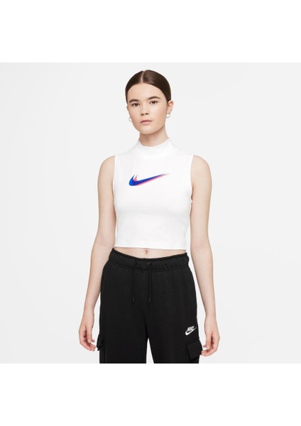 Sportswear Mock-Neck Kadın Atlet