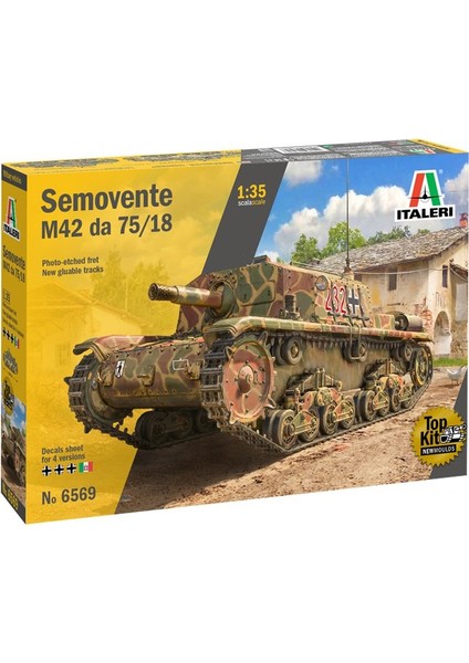 6569S 1/35 Semovente M42 75/18 Tank Demonte Plastik Maketi