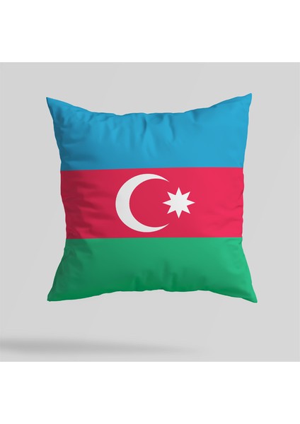 Azerbaycan Bayrağı Baskılı Yastık