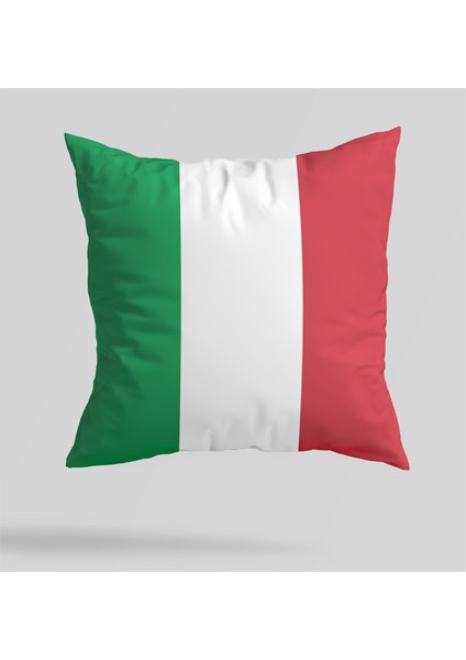 Italya Bayrağı Baskılı Yastık