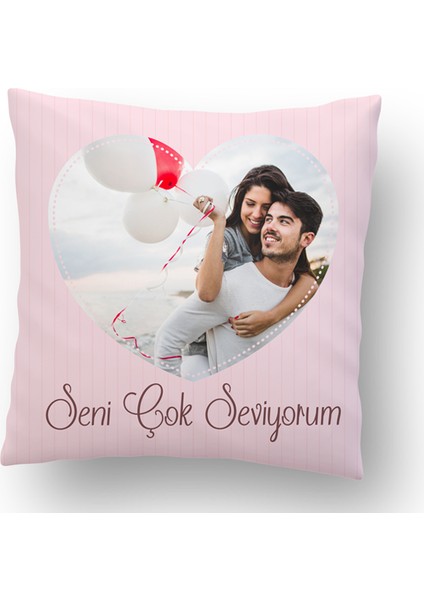 Kişiye Özel Seni Çok Seviyorum Yastık