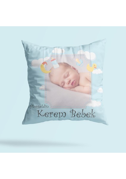 Kişiye Özel Resimli Hoşgeldin Bebek Yastık