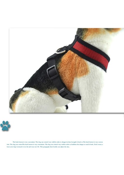 Köpek Koşum Göğüs Yeleği- Kırmızı