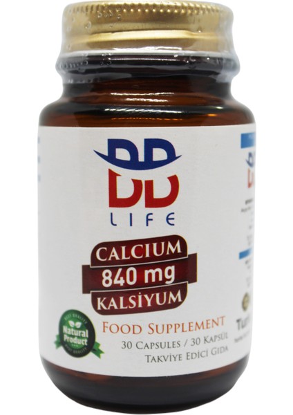 BBLIFE Oyster Shell Calsium(Kalsiyum) 840 mg D3 -Katkı içermeyen doğal formül