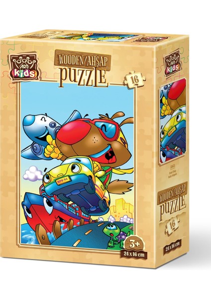 Art Kids Hızlı Köpek 16 Parça Ahşap Puzzle