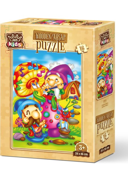 Art Kids Şarkıcı Elfler 16 Ahşap Parça Puzzle