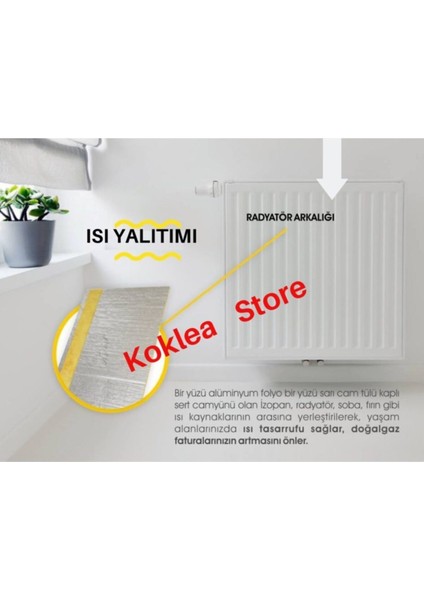 Ankaflex Petek Arkası Isı Yalıtım Folyo Plaka Kalorifer Soba Radyatör Arkası Isı Yalıtım Levhası 4 Adet