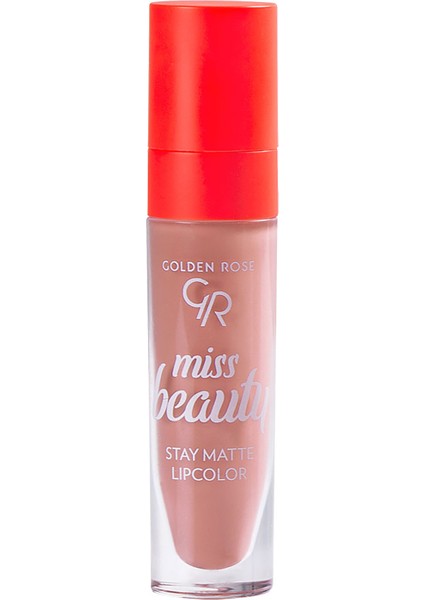 Miss Beauty Stay Matte Lipcolor No:01 Blush Nude - Likit Mat Ruj - 8691190441777