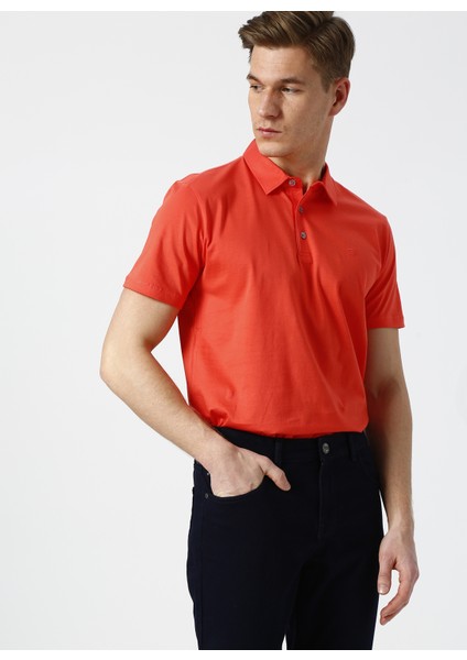 Basic Nar Çiçeği Polo T-Shirt