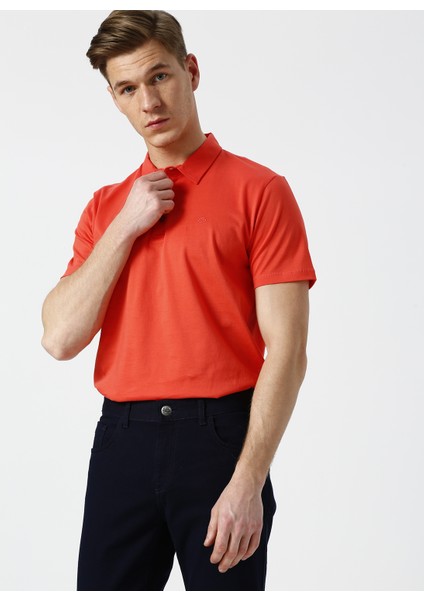 Basic Nar Çiçeği Polo T-Shirt