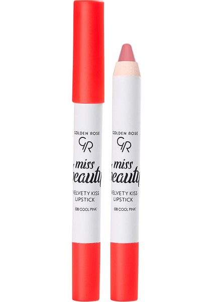 gr Mıss Beauty Velvety Kıss Lıps. No:08 Cool Pınk