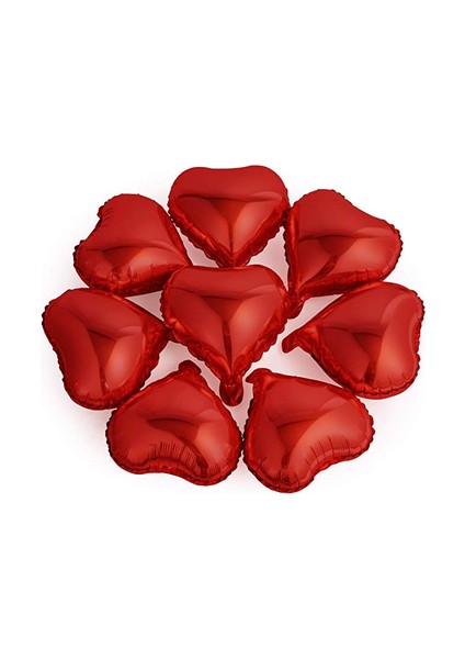 Kırmızı Kalp Mini Shape Folyo Balon 5 Adet