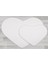 Modern Dekoratif Halı Jel Kaymaz Taban Peluş Puffy Kalp Model Beyaz Paspas Takımı 70X100 CM-70X60 cm 2