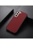 Karbon Fiber Doku Telefon Kılıfı Pu Deri Kaplamalı Pc + Tpu Hibrid Kılıf Samsung Galaxy S22 + 5g Için - Kırmızı (Yurt Dışından) 4
