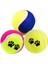 3'lü Renkli Desenli Tenis Topu Kedi Köpek Oyuncağı 1