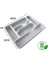 Moonstar Çekmece Içi Kaşıklık 6gözlü Çatal Bıçak Organızer 40X30CM-KŞ170-GRİ 3