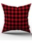 Kırmızı Siyah Yılbaşı Temalı Ekose Desenli Dijital Baskılı Kırlent Kılıfı CGH800 1