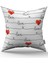 Beyaz Kırmızı Love Yazılı Kalp Desenli Dijital Baskılı Kırlent Kılıfı CGH1004 1