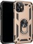 iPhone 12 Için Halkalı Standlı Pc + Tpu Hibrit Telefon Kılıfı Altın (Yurt Dışından) 1