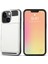Apple iPhone 13 Pro Için Çizilmez Kart Tutuculu Tpu + Pc Telefon Kılıfı - Gümüş (Yurt Dışından) 1