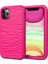 Apple iPhone 11 Pro Max Için 2'si 1 Arada Pc + Silikon Dalga Dokulu Ayrılabilir Telefon Kılıfı - Pembe (Yurt Dışından) 1