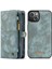 Casema 008 Serisi Apple iPhone 13 6.1 Inç Darbeye Destekli Standı Pu Deri Tpu Cüzdan Telefon Kılıfı - Mavi (Yurt Dışından) 1