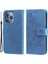 Apple iPhone 13 Pro Için Ayarlanabilir Standlı Çiçek Baskılı Askılı Deri Kılıf - Mavi (Yurt Dışından) 1